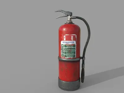 Old Pbr Fire Extinguisher Low-poly 3D model