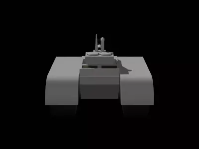 Stylized Low Poly Tank Recon Scout Game Ready Low-poly 3D model