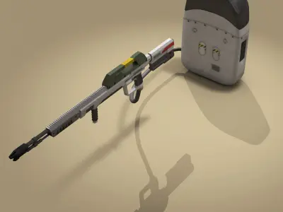 Sci-fi flamethrower 3D model