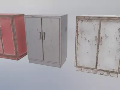 Electric Cabinet Low-poly 3D model purchase