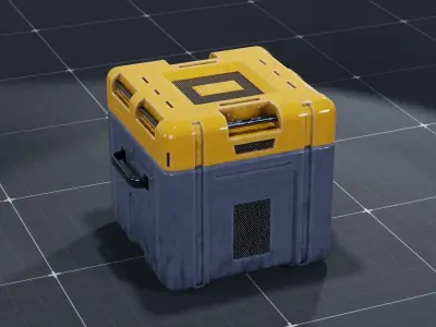 SCI-Fi Crate Game ready Free 3D model