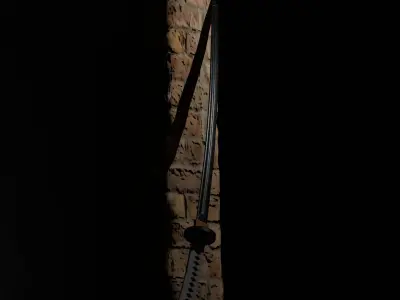 Samurai Katana 3D Model Inspired by Ghost of Tsushima 3D model