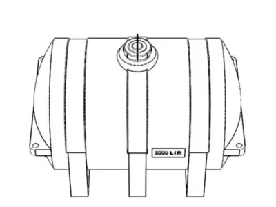  water tank 2000 LTR 3D print model - Compliant Tank  3D print model