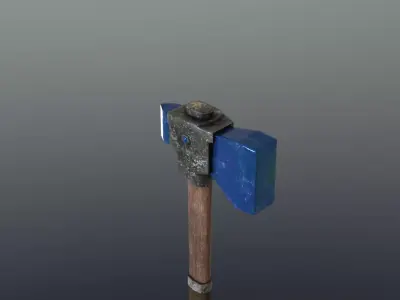 Hammer - Sapphire Low-poly 3D model