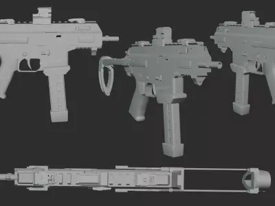 BT APC9K 9mm Low-poly 3D model