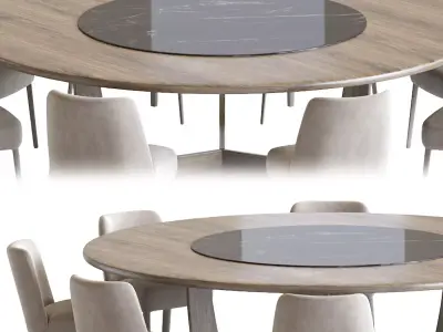 Hammer Guest Side Seating and Cala table 3D model