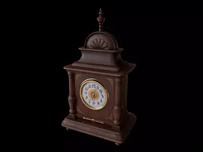 Clock old Low-poly 3D model
