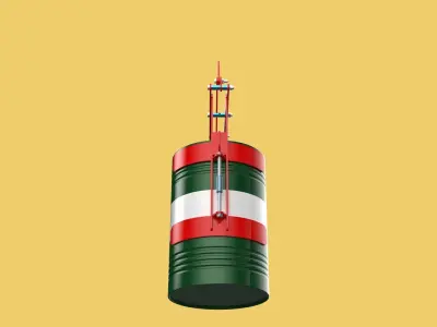 BARREL DRUM VERTICAL TONGS SCISSOR GRIPPER LIFTING CLAMP GRAB 3D model