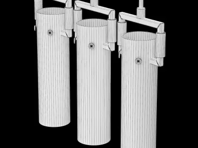 Machinist Glass Cylinder Pendant 2 3D model