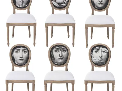 Piero Fornasetti Chair-03 3D model