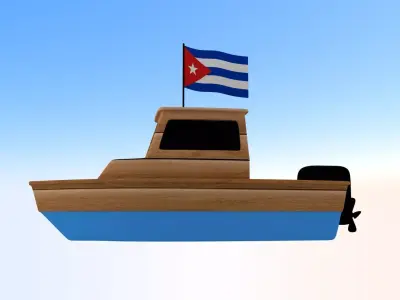 Cuba Fishing Boat 3D model