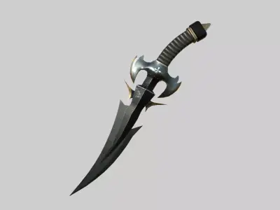 Medieval Dagger 01 Dark - Fantasy Character Weapon Low-poly 3D model