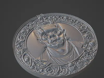 Frankenstein Medallion 3D print model buy