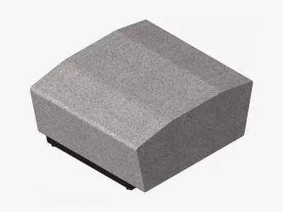 Furniture - Seating - Contemporary - Blume - Closing - Right Low-poly 3D model