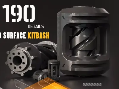 Hard Surface KITBASH190 DETAILS 3D model