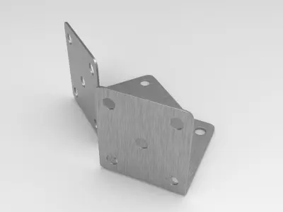 Ugu L-Shaped Angle Iron Bracket Low-poly 3D model