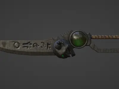 Demon Sword weapon PBR low-poly game ready Low-poly 3D model