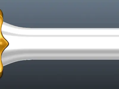 HobSword stainless steel pin 3D model
