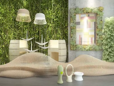 Green Photo Set 3D model