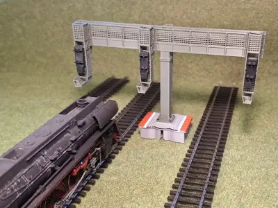 Deutsche Bahn Triple Signal Bridge Mod1 1-87 FDM color 3D print model