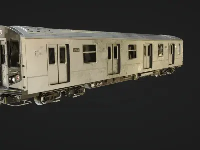 Subway Train Low-poly 3D model shop