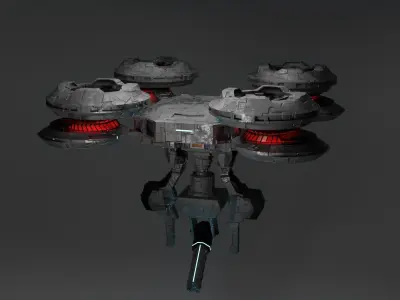 Sci-Fi Drone 3D model 4