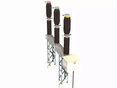 High Voltage Circuit Breaker 3D model
