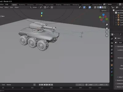 Light Tank Free low-poly 3D model