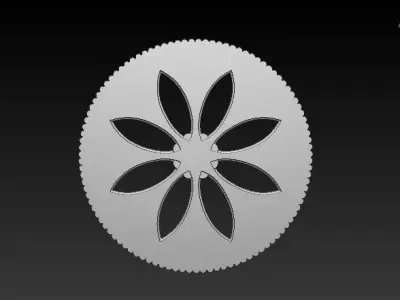 Rose Embell Round Ornament Medallion 3D Printable STL FIle 3D print model