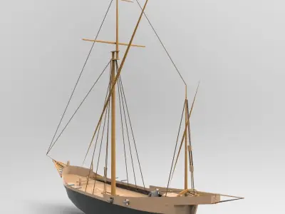 Small Sailboat 3D model