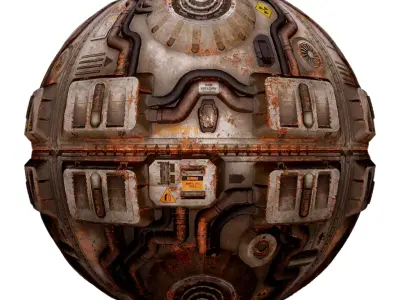 PBR Sci-Fi Industrial Texture 11 Low-poly 3D model