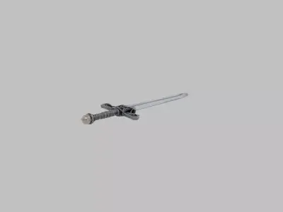 Sanctum Oathblade Rare Dark Fantasy Sword Low-poly 3D model