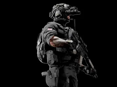 Military helmet GAME READY Low-poly 3D model buy