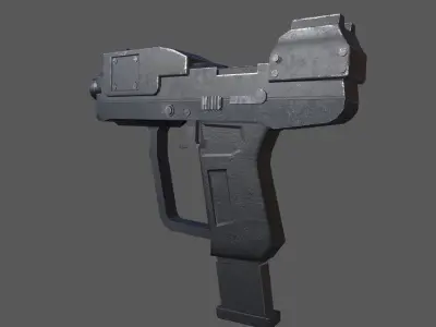 Pistol concept from halo Low-poly 3D model
