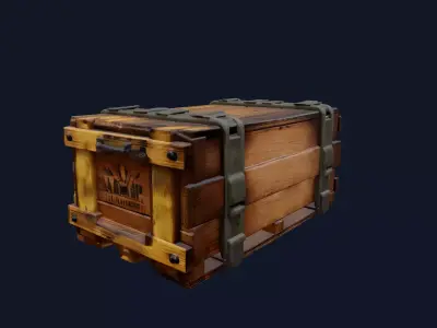 Authentic Military Supply Crate 3D Model 3D model