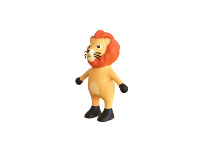 High-Quality 3D Cute Lion for Games Low-poly 3D model