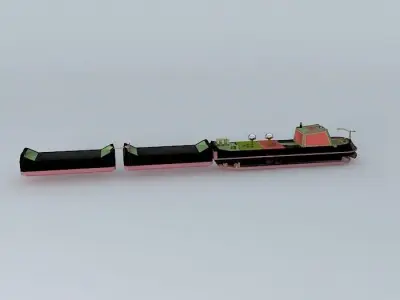 NarrowBoat Mylyn Buttie Pusher British WaterWays Free 3D model
