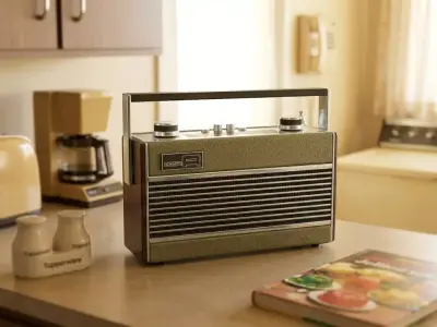 Vintage Retro Roberts Radio RFM3 Low-poly 3D model