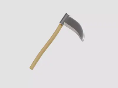 Scythe 3d model Low-poly 3D model