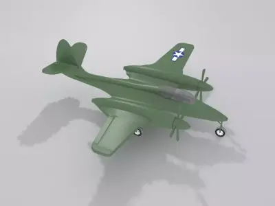 McDonnell XP-67 Low-poly 3D model