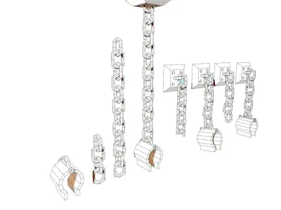 Modular Dungeon Chains for Games Low-poly 3D model