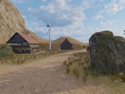 Windmill Village 3D model