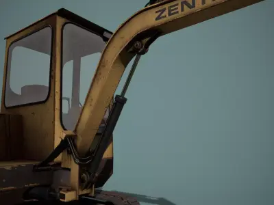 Mini Excavator Low-poly 3D model by baginsky1995 from CGTrader