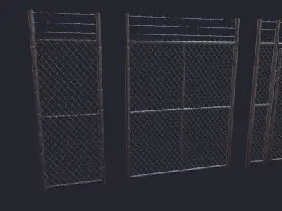 Fence Low-poly 3D model