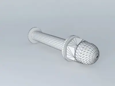 M 8 x 55 hex socket round head screw ISO 7380 Free 3D model