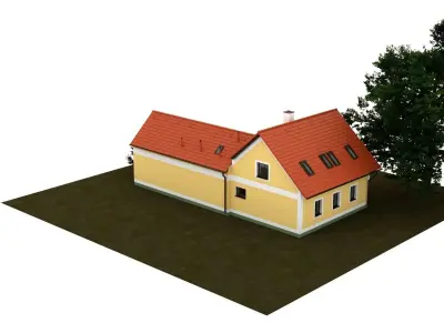 house with tree Free 3D model