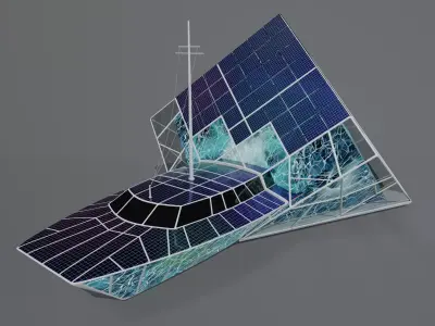 Solar Powered Boat 3D model