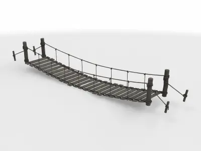 rope bridge 01 3D model
