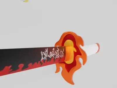 Demon Slayer Rengoku Sword - Kimetsu No Yaiba 3D print model 3D print model