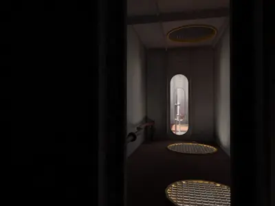 Container ship section 3D model